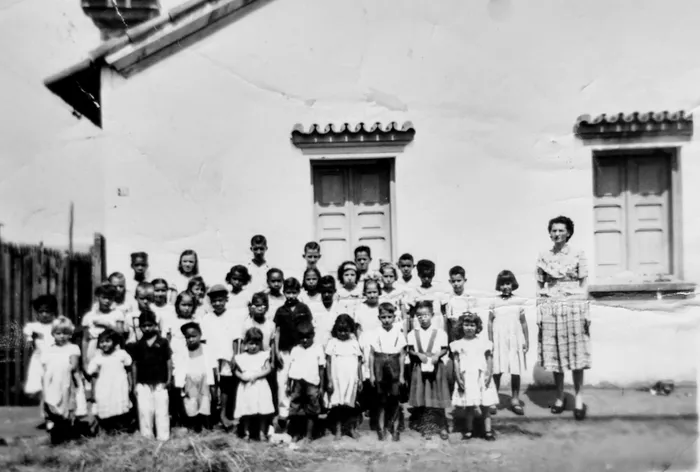 Foto histórica do Centro Espírita Antônio de Pádua e seus fundadores
